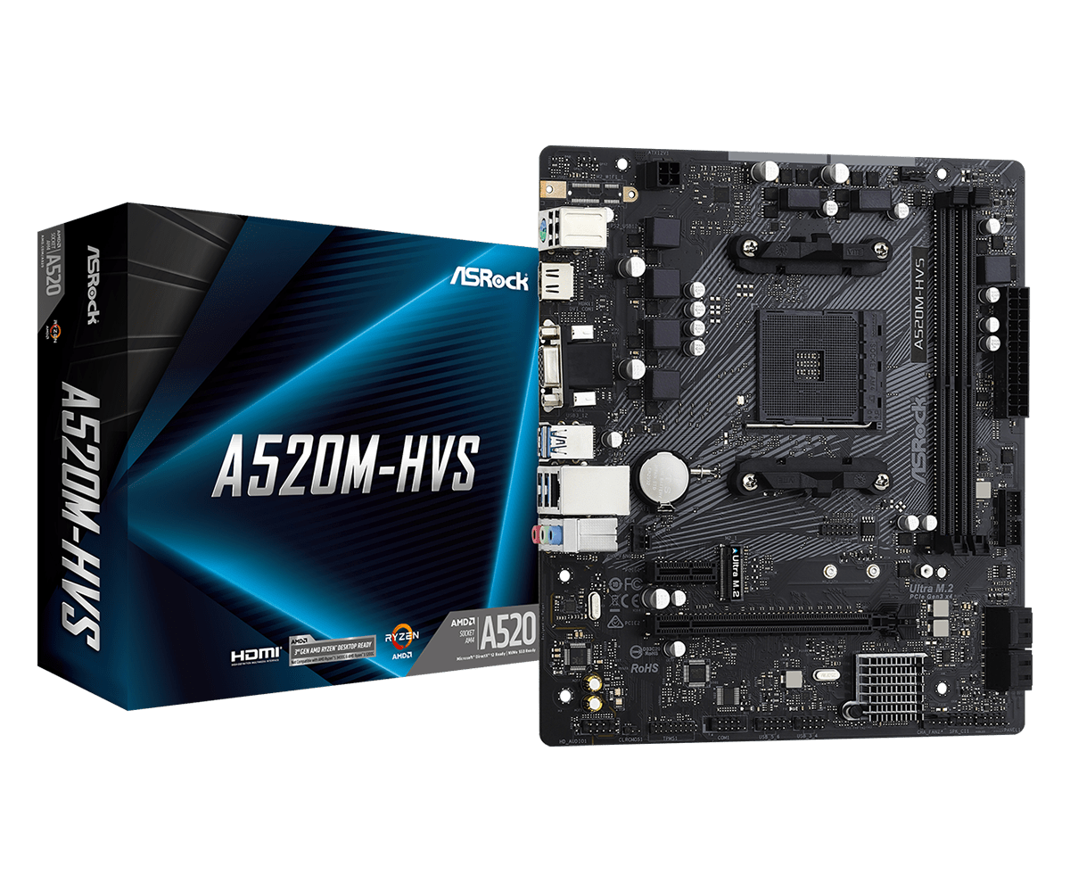 Placa de baza ASRock A520M-HVS, Socket AM4
