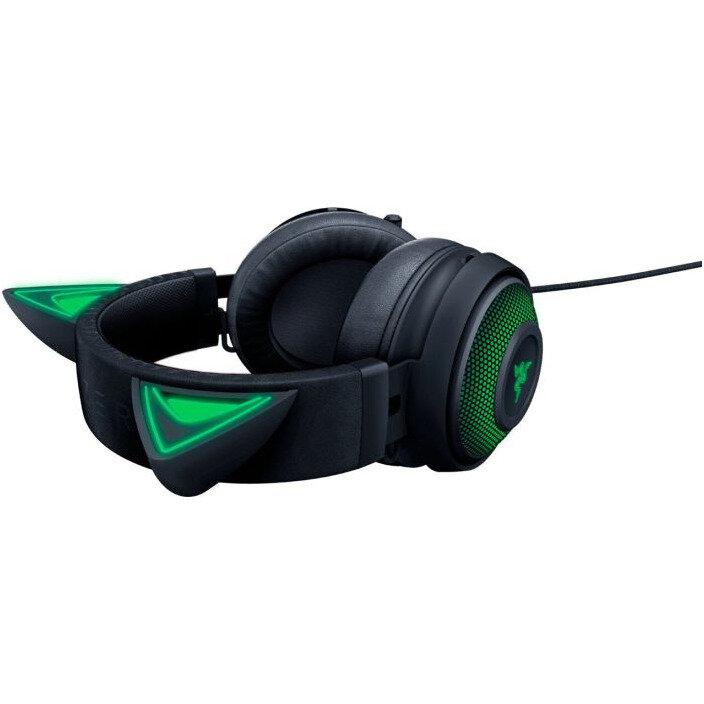 Casti Razer Kraken Kitty V2 Pro USB-A, senzitivitate 96 dB SPL / mW @ 1kHz by HATS si senzitivitate microfon -42 dB, frecventa raspuns 20Hz-20kHz, frecventa raspuns microfon 100Hz-10kHz impedanta 32 Ω (1 kHz), lungime cablu 2m, negru