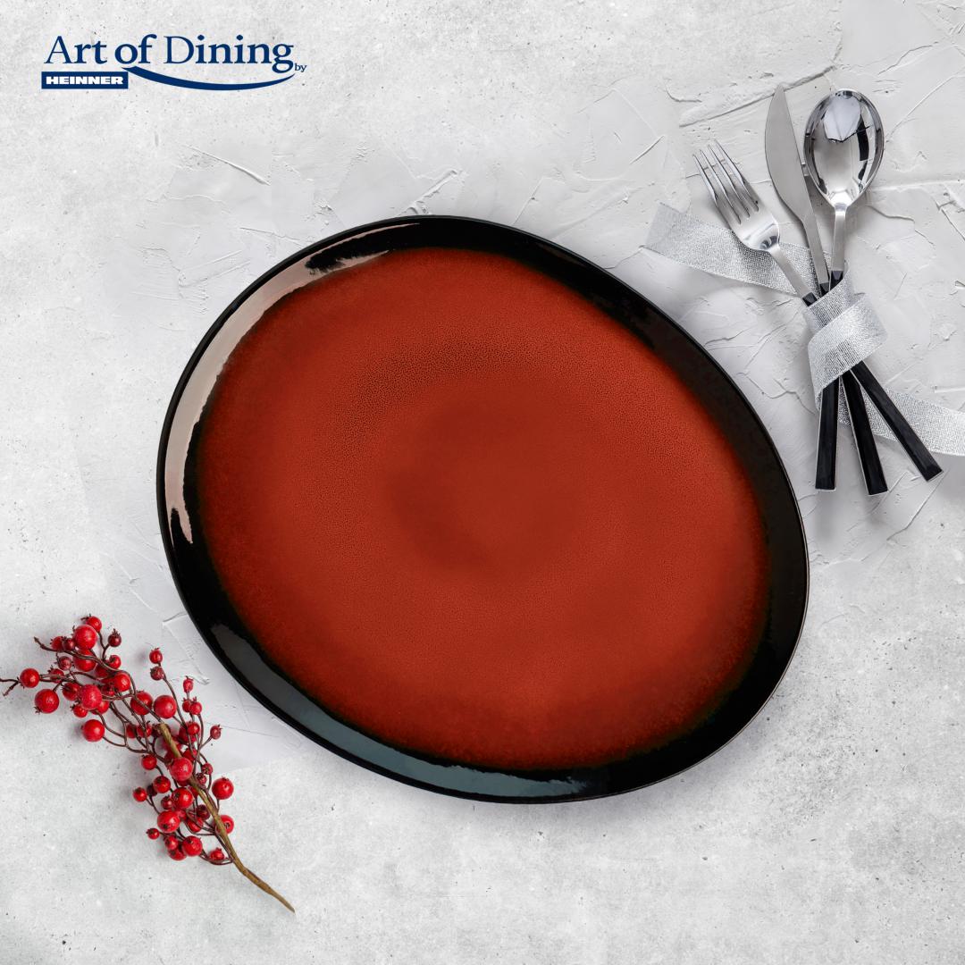 FARFURIE OVALA CERAMICA 28 CM, VULCANO, ART OF DINING BY HEINNER