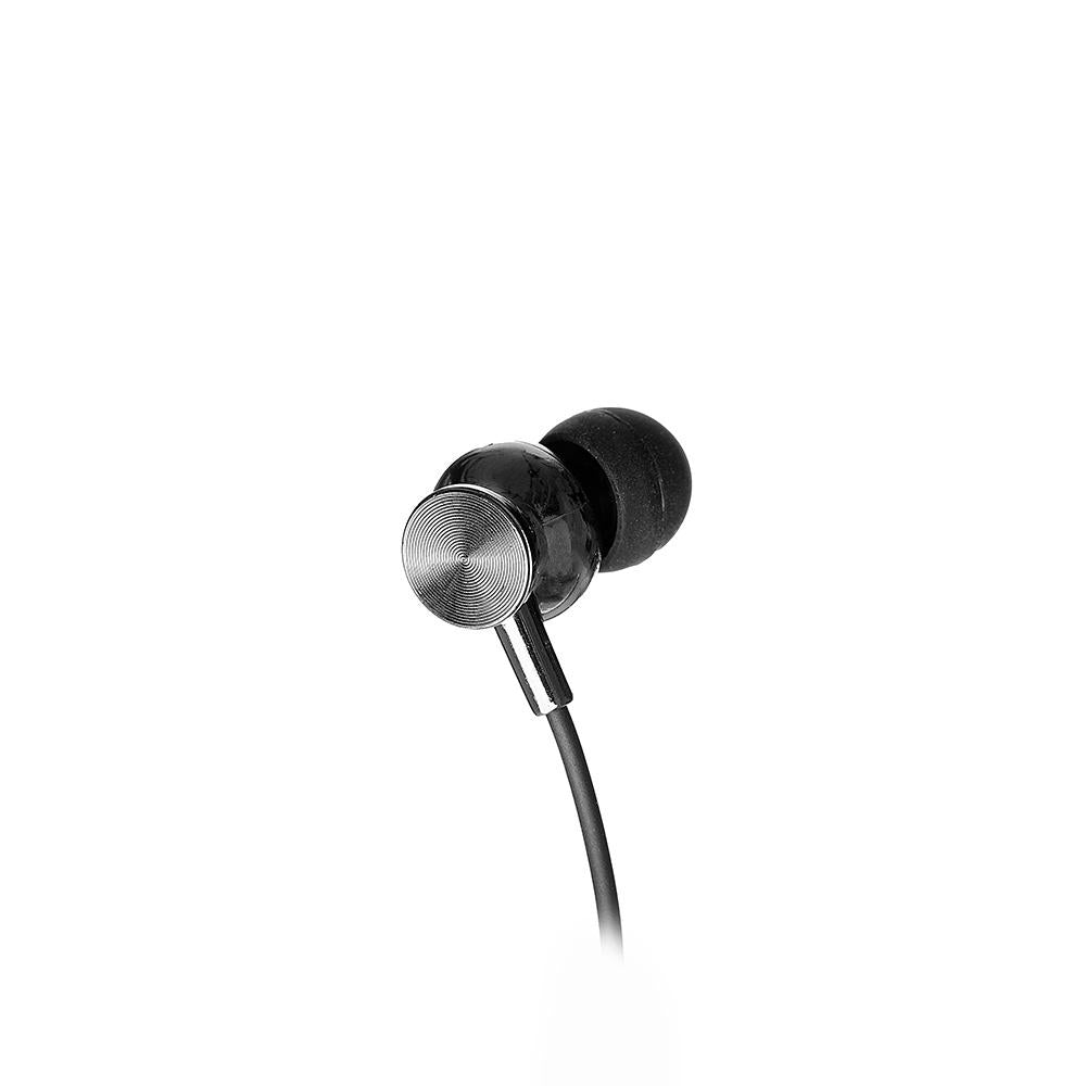 Casti Spacer wireless, in ear, fir de legatura si prindere magnetica, microfon pe fir, Bluetooth 5.0, autonomie de pana la 6 ore, timp de incarcare 2 ore, negru