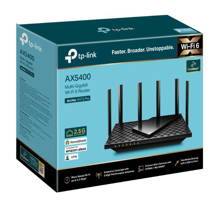 Router wireless TP-LINK Archer AX72 PRO, WIFI 6, Mesh, Dual Band