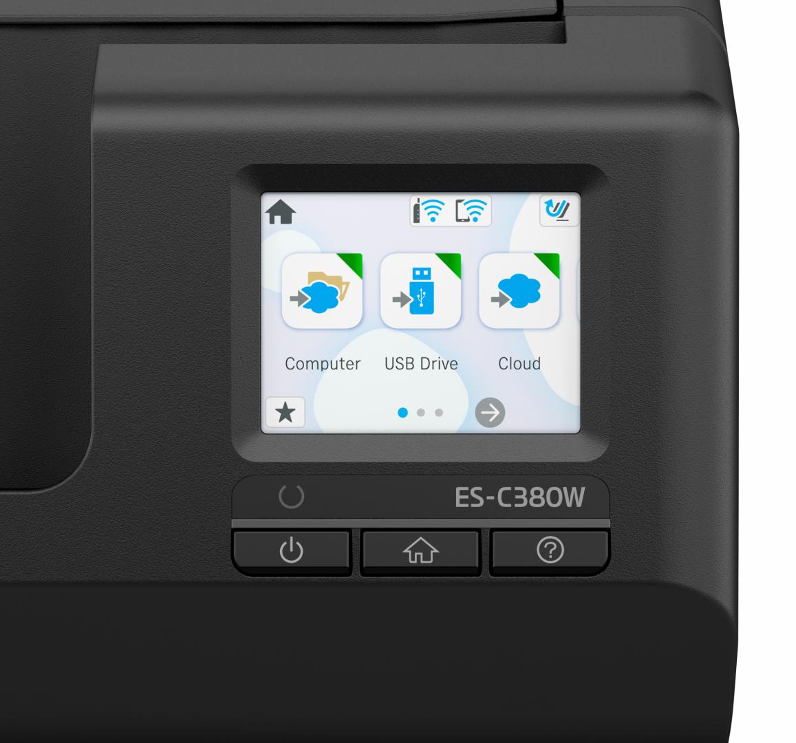 Scanner EPSON ES-C380W, A4, Automat, Sheetfed, USB + WLAN