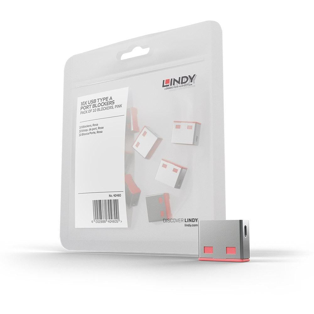 Adaptor USB Locks Lindy, 10 USB, alb