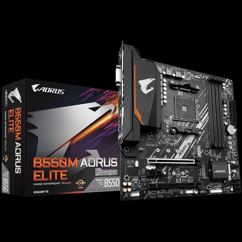 Placa de baza Gigabyte B550M AORUS ELITE, Socket AM4, DDR4, Micro-ATX