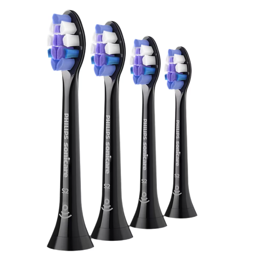 Rezerve PHILIPS Sonicare S4 Sensitive HX6054/88, Pachet de 4 capete, Negru, L x A x I (mm) 60x25.7x230.5