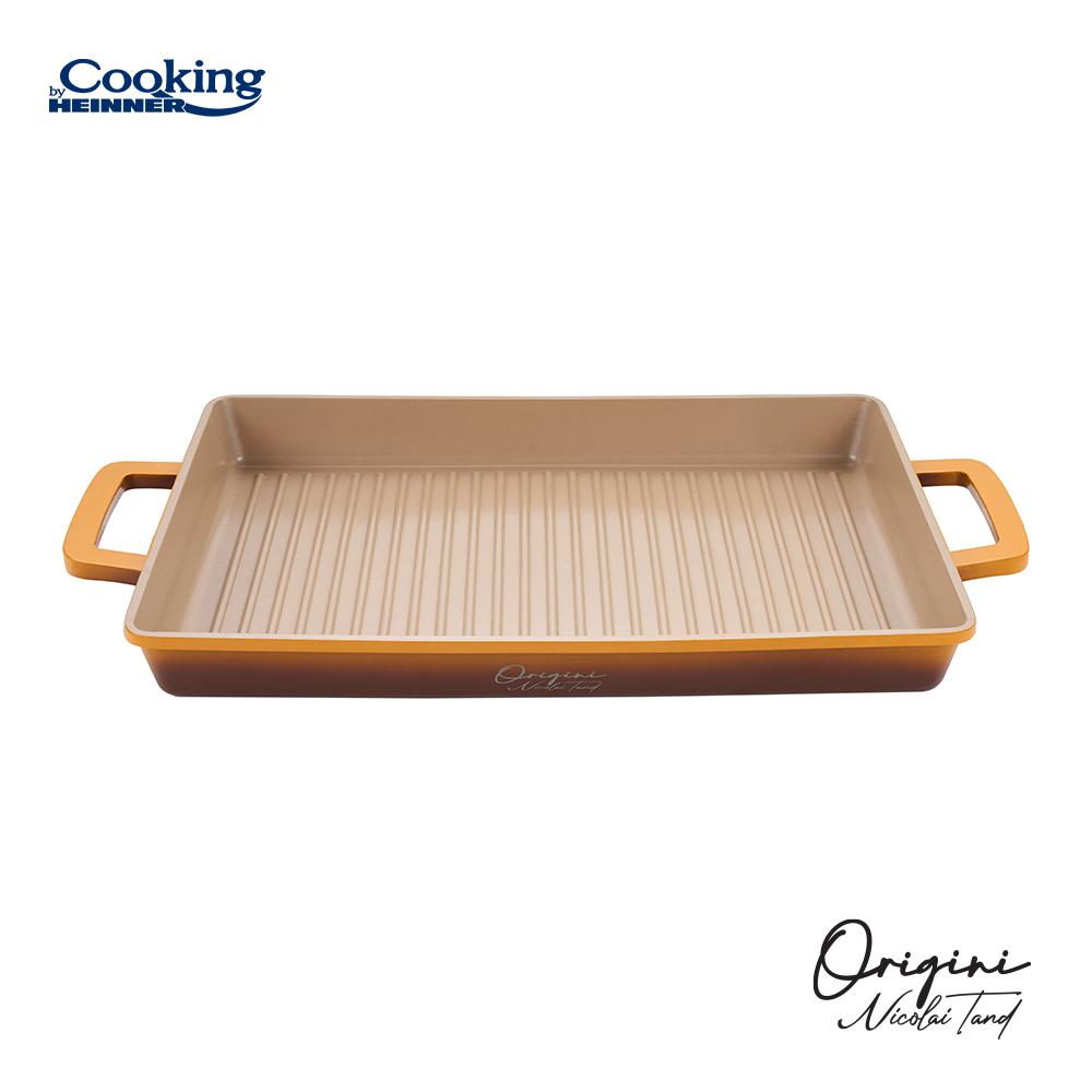TAVA GRATAR ALUMINIU TURNAT 36 x 26.4 x 4 CM, NICOLAI TAND, ORIGINI, COOKING BY HEINNER