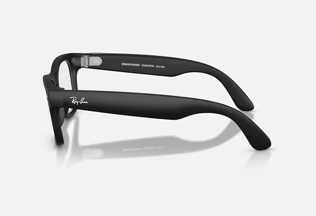 Ray-Ban Meta Wayfarer Gen 2 AI Glasses Matte Black/Clear (Large)