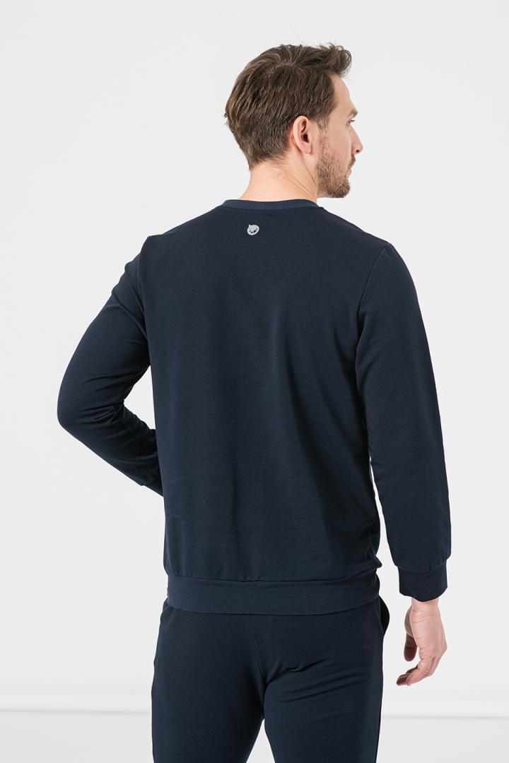BLUZA COTON CASUAL BARBATI NAVY-M