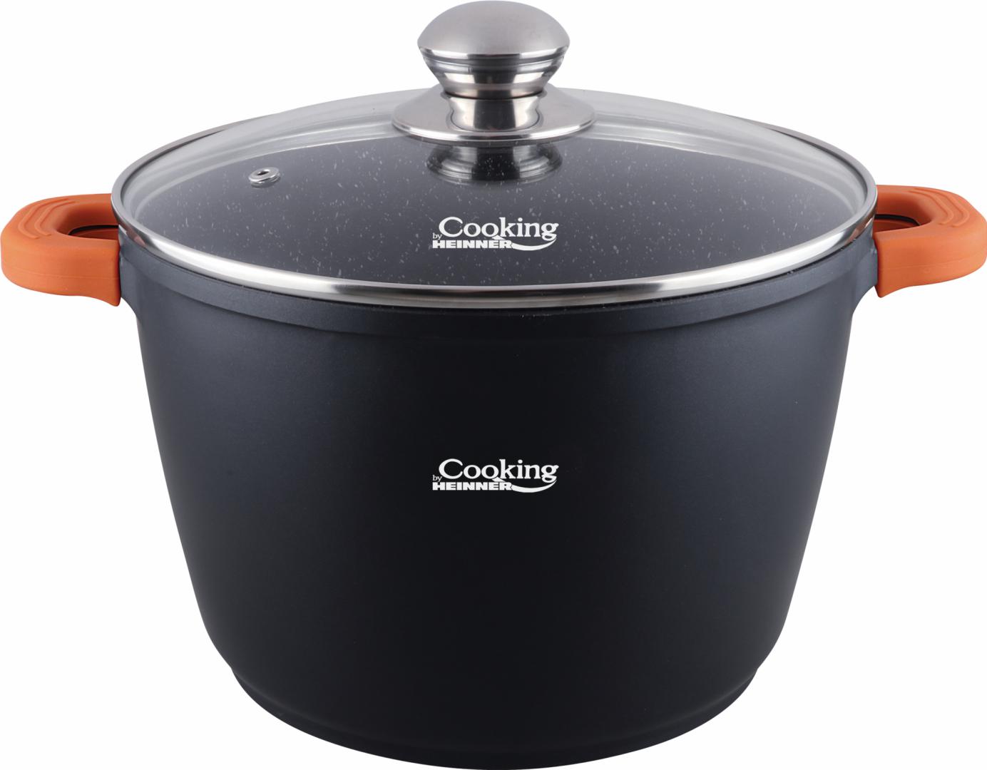 OALA ALUMINIU TURNAT+CAPAC, 24 cm x 16.5 CM , 6.3 L, DARK LINE, COOKING BY HEINNER