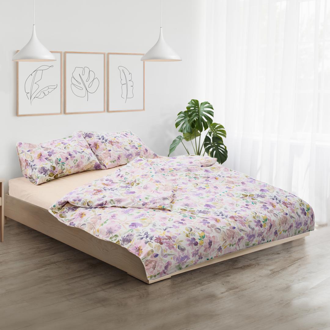Lenjerie dubla 100% bumbac,4 piese, Alma