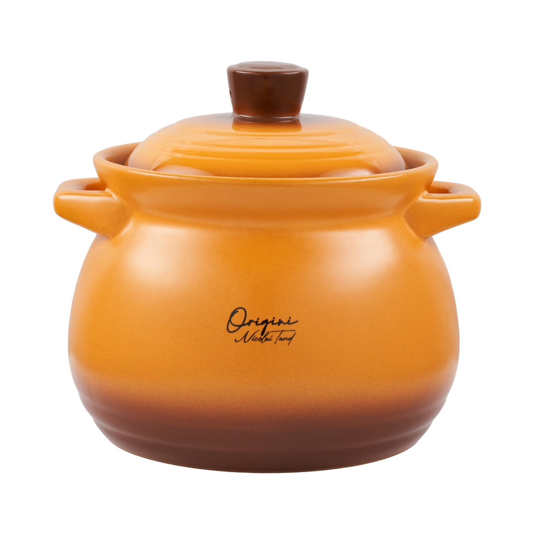 OALA CERAMICA CU CAPAC, 19x19.5 CM, 6 L, NICOLAI TAND, ORIGINI, COOKING BY HEINNER