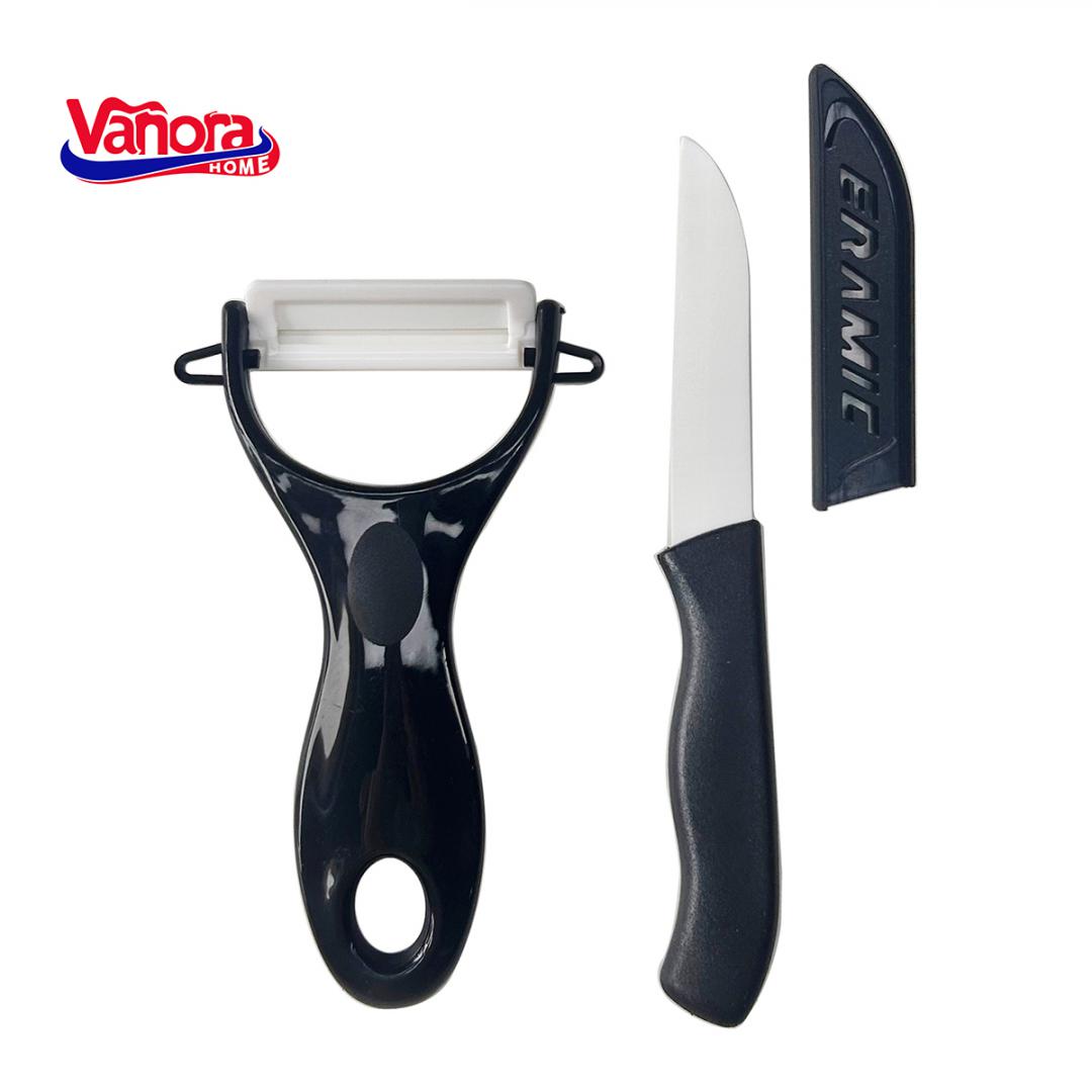 SET CUTIT 7CM+CURATATOR CERAMIC 13x7.6CM (mix 3 culori in bax - 4 rosii, 4 verzi, 4 negre)