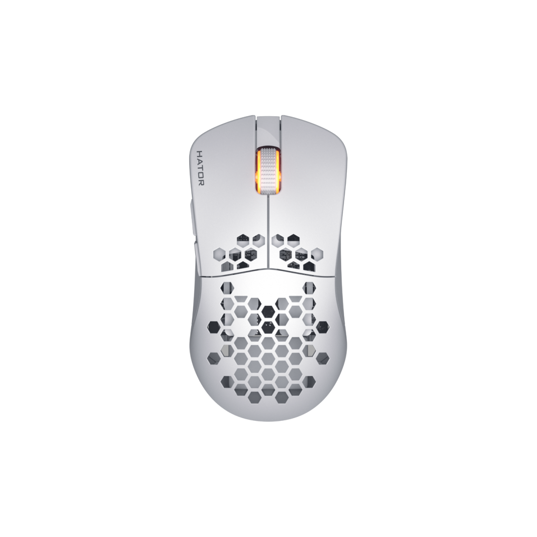 Mouse Gaming Wireless Hator Stellar Pro Wireless, 26000 DPI, Alb