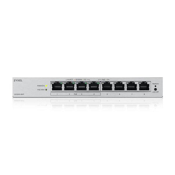 ZYXEL GS1200-8HPV3 8P 8-Port Gigabit PoE Web-Managed Switch