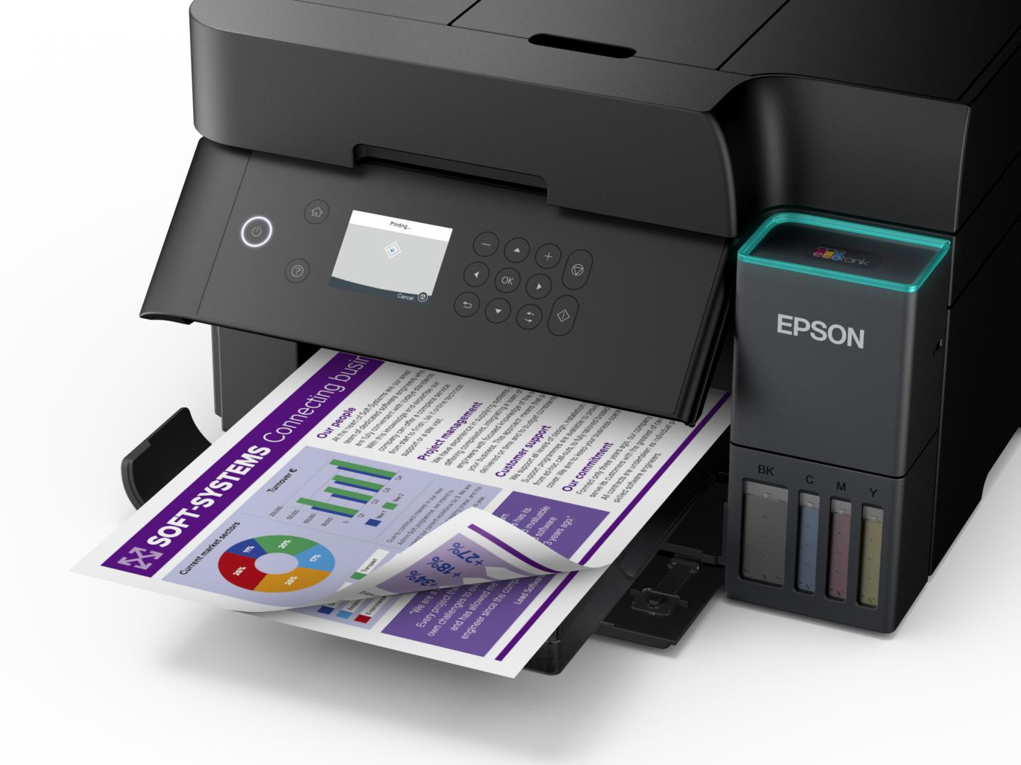 Multifunctional inkjet EPSON EcoTank CISS L6370, format A4, Color, Duplex, USB + LAN