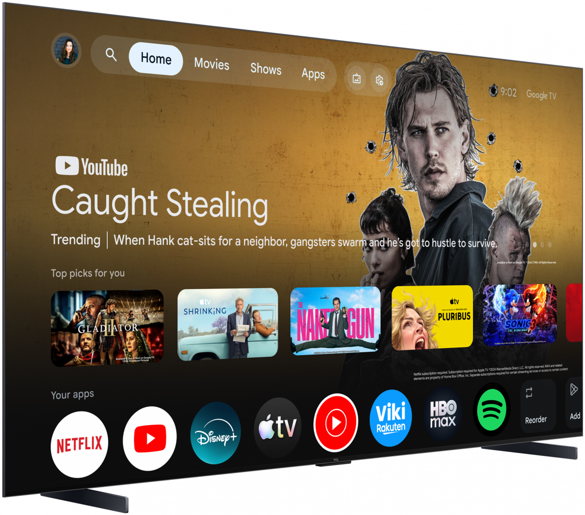 Televizor TCL RGB-MiniLed 98RM7L, 248 cm, Smart Google TV, 4K Ultra HD, 144Hz, Clasa D (Model 2026)