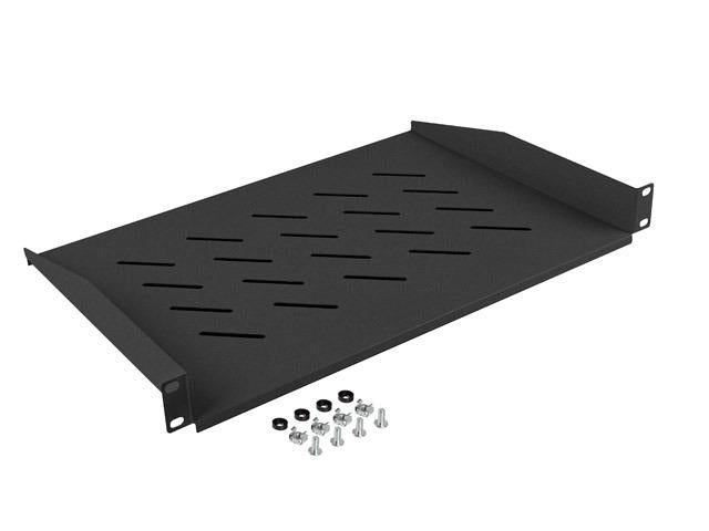 Poliță fixă 19" 1U / 483x315 mm, max. 25 kg, negru
