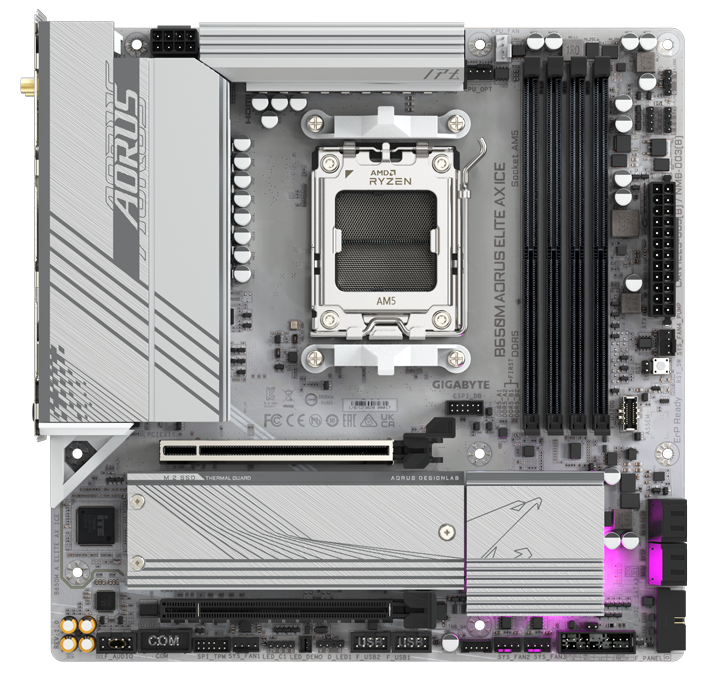 Placa de baza Gigabyte B650M AORUS ELITE AX ICE AM5