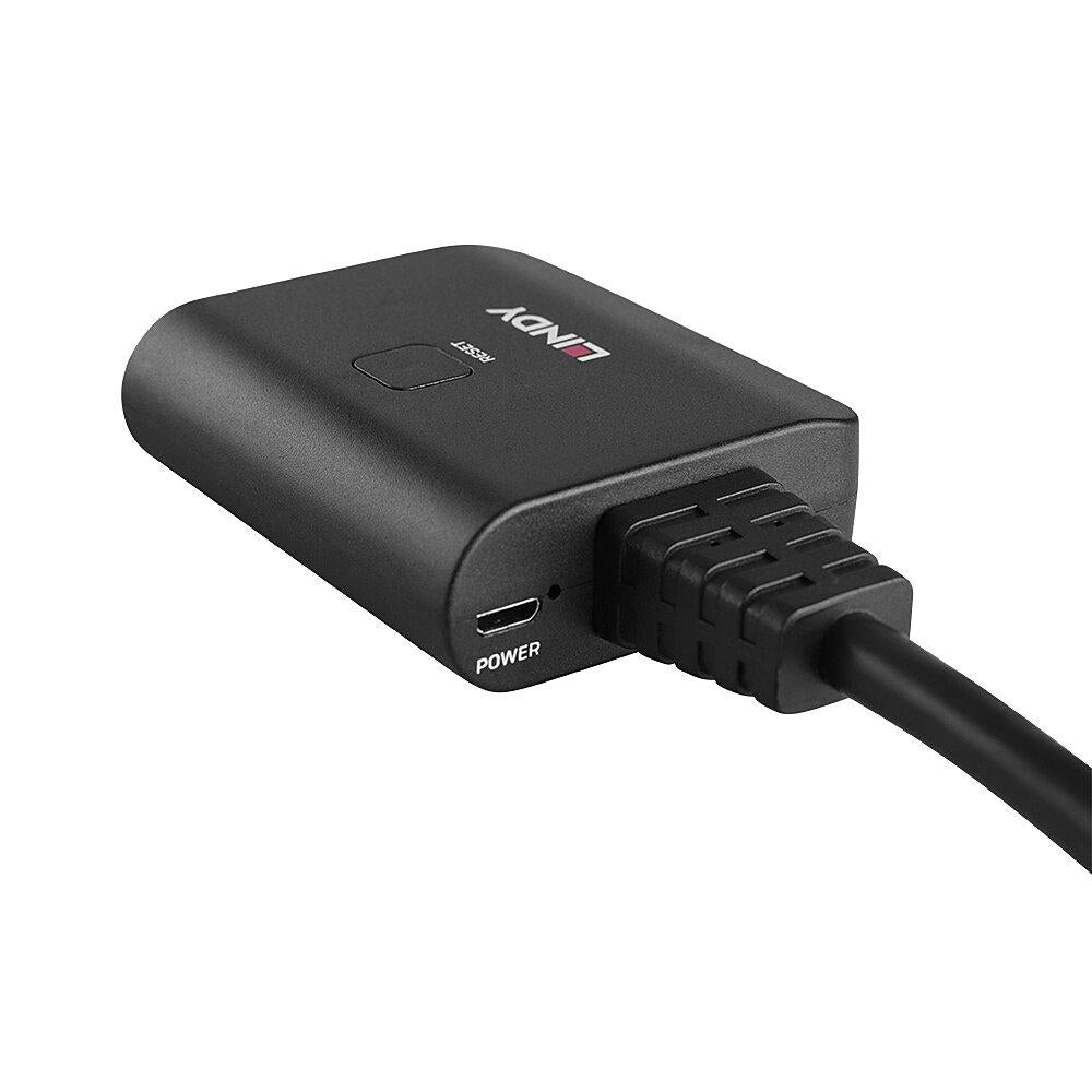 Cablu Lindy 2 porturi HDMI 4K60, latime de banda suportata 18Gbps, Chipset: GSV2006, lungime cablu 500 mm negru