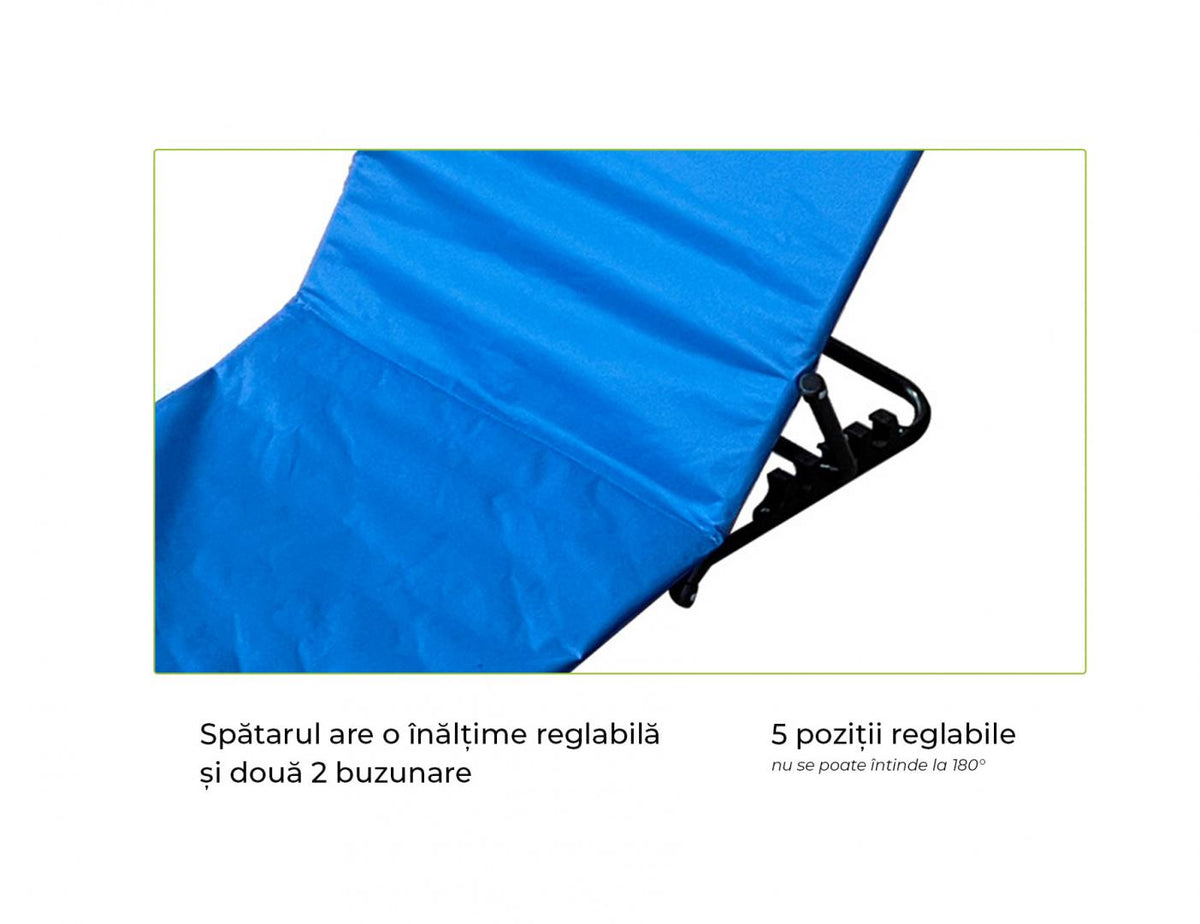 HEINNER COVOR PLAJA TIP SEZLONG-141*45*51CM, BLUE