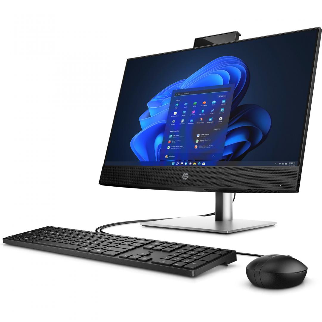 All-in-One HP ProOne440 G9 cu procesor Intel Core i5-14500T 14 Core (1.7 GHz, up to 4.8 GHz, 24MB), 16GB DDR5 4800MHz (1x16GB), 512GB M.2 2280 PCle NVMe, video integrat Intel UHD Graphics, Free DOS, Black, 1yw