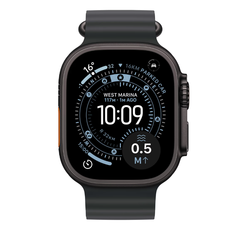 Apple Watch Ultra 3 GPS + Cellular 49mm Black Titanium Case with Black Ocean Band