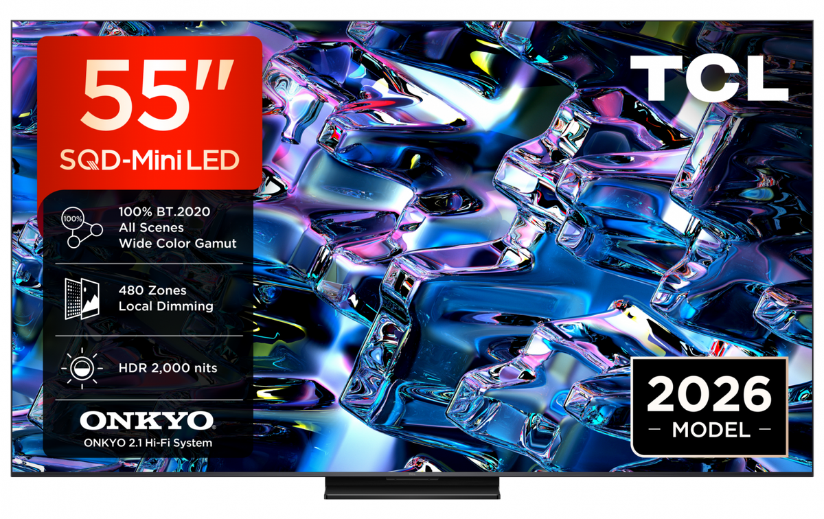 Televizor TCL SQD-MiniLED 55MSQLED80L, 138 cm, Smart Google TV, 4K, Onkyo (Model 2026)