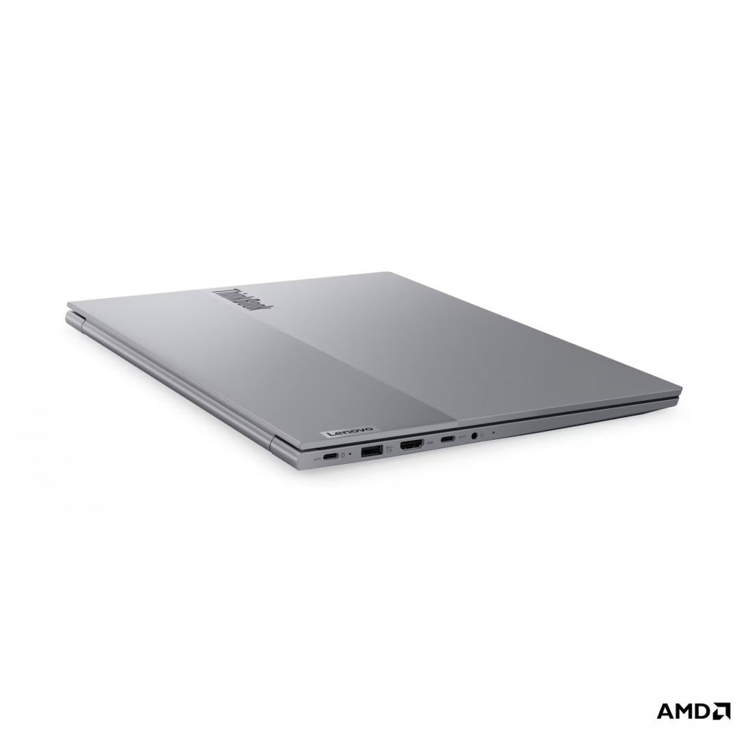 Laptop ThinkBook 14 G9 AHP; 14" WUXGA (1920x1200) IPS 400nits Anti- glare, 45% NTSC, 60Hz; AMD Ryzen™ 7 250 (8C / 16T, 3.3 / 5.1GHz, 8MB L2 / 16MB L3); Video Integrated AMD Radeon™ 780M Graphics; RAM 2x 16GB SO- DIMM DDR5-5600; 512GB SSD M.2 2242 PCIe® 4.0x4 NVMe®, Optical: no ODD; SD Card Reader