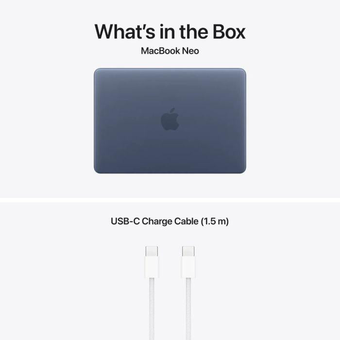 MacBook Neo 13" Retina/Apple A18 Pro (CPU 6-core, GPU 5-core, NeuralEngine16-core)/8GB/256GB - Indigo - INT KB (No Adapter) - 2026