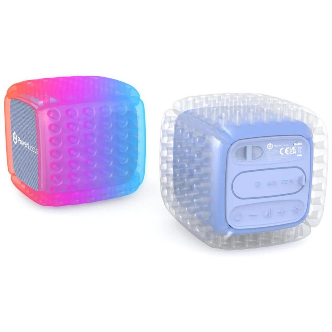 PowerLocus Set Boxa portabila Aero Bluetooth cu microfon wireless Albastru (waterproof)