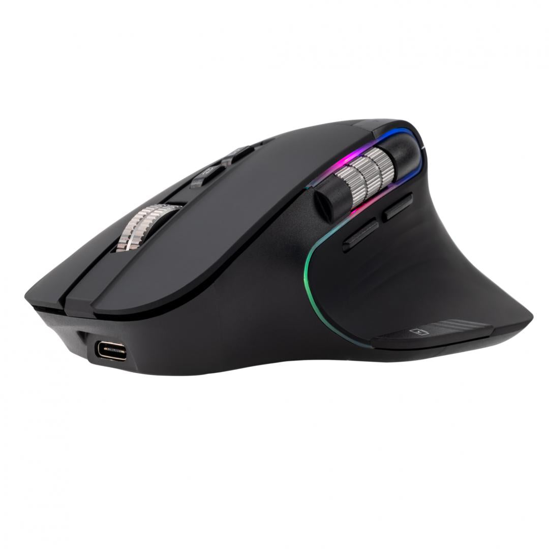 Mouse wireless Tellur Shade, silent click, rezolutie maxima 3200 DPI, iluminare RGB, negru