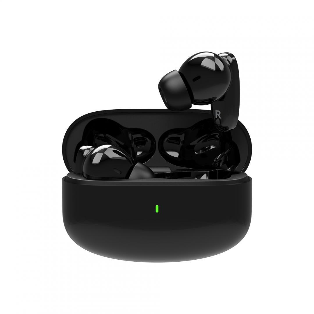 Casti Akai BTE-J400ENC wireless, bluetooth 5.3, putere intrare incarcare 200mA , capacitate baterie in standby pana la 72 ore, negru