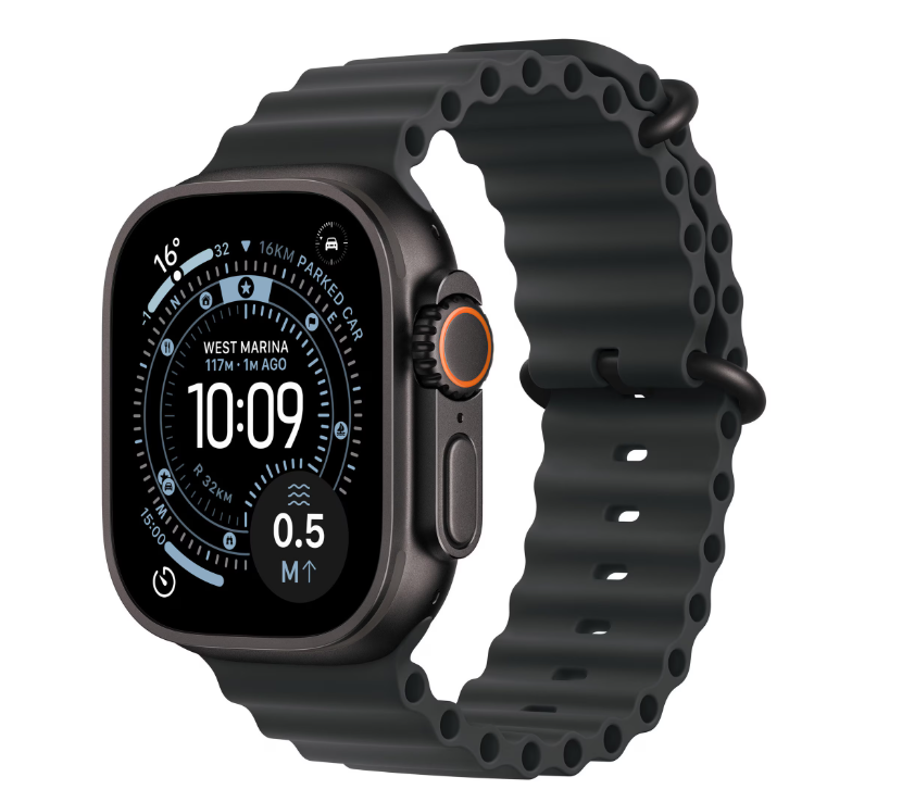 Apple Watch Ultra 3 GPS + Cellular 49mm Black Titanium Case with Black Ocean Band