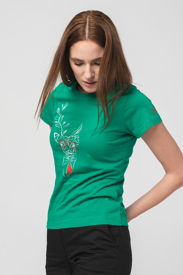 TRICOU CERB FAMILIE FEMEI K GREEN-M