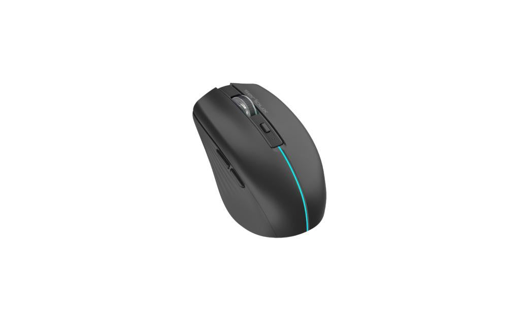 Mouse Serioux Flicker 212, Wireless, Negru, senzor: Optic, DPI: 800/ 1200/ 1600, conexiune: Dongle USB 2,4 GHz, banda de frecventa: 2,4 GHz, baterie integrată litiu de 500 mAh, banda LED, cerințe OS: Win, Mac, Vista
