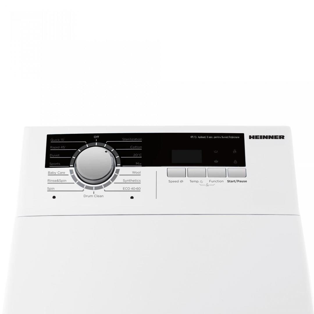MASINA DE SPALAT RUFE CU INCARCARE VERTICALA HEINNER HWM-TL8013IVA++