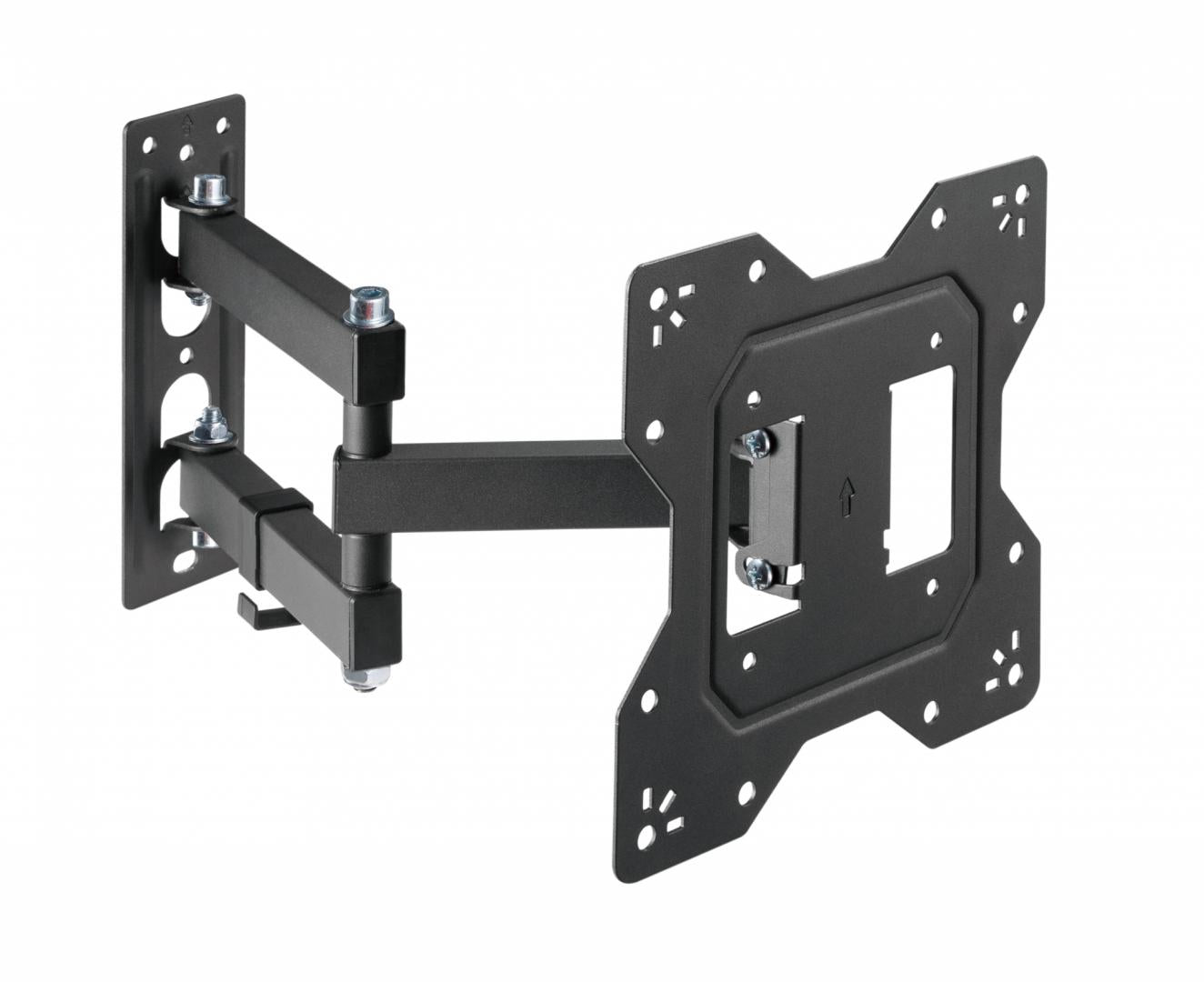 Suport TV Serioux LCD/LED, TV68-223, compatibilitate dimensiune ecran 23"-43", material otel, VESA:100x100, 100x200, 200x100, 200x200, greutate maximă suportata: 30 kg, profil: 56~378mm, inclinare: +3°~-10°, pivotare: +90°~-90°, management cabluri, negru