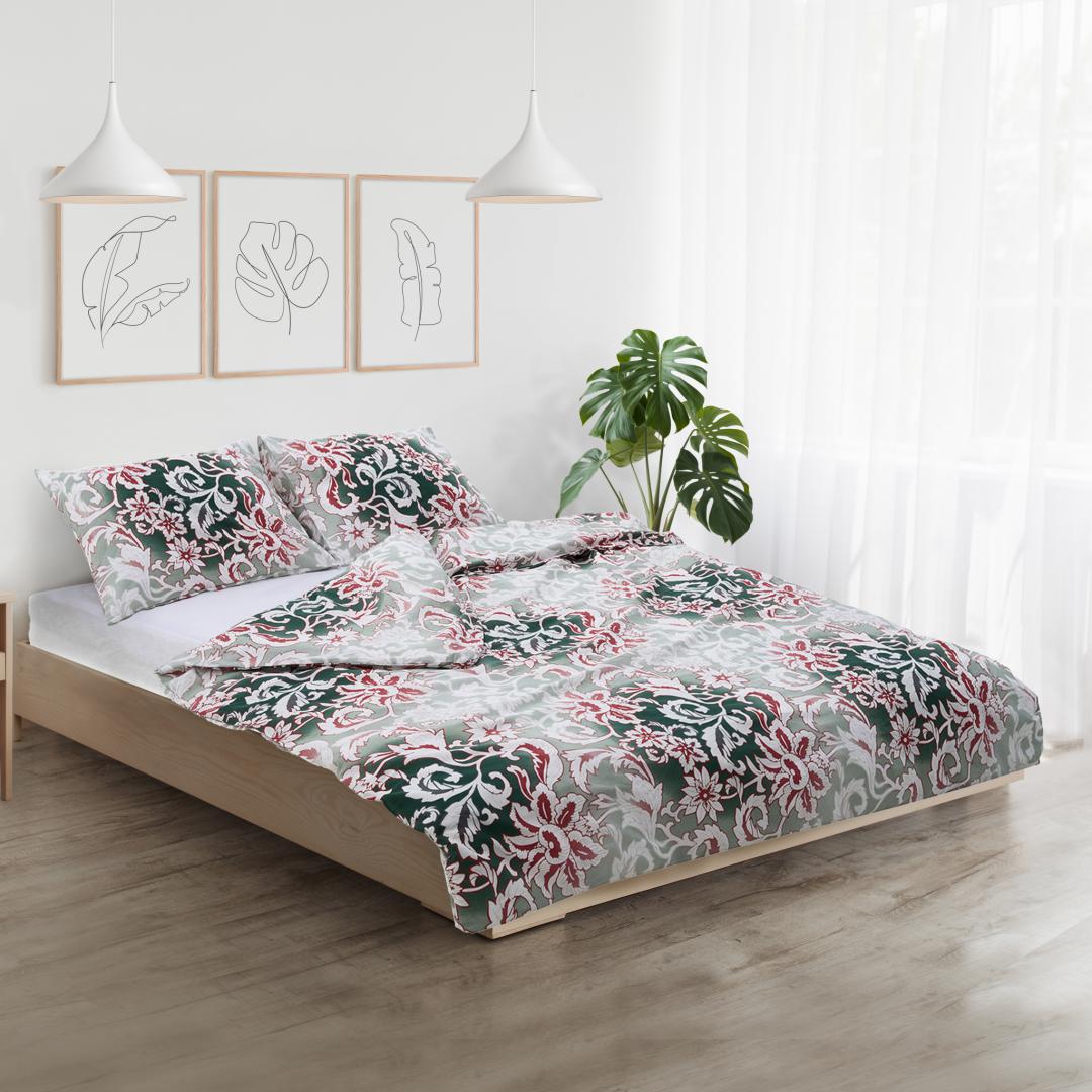 Lenjerie dubla 100% bumbac,4 piese, Vera