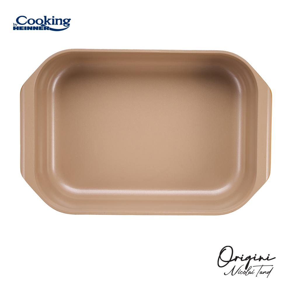 TAVA INALTA CUPTOR DIN ALUMINIU TURNAT + CAPAC 39 x 26 x 8.5 CM, 6 L, NICOLAI TAND, ORIGINI, COOKING BY HEINNER