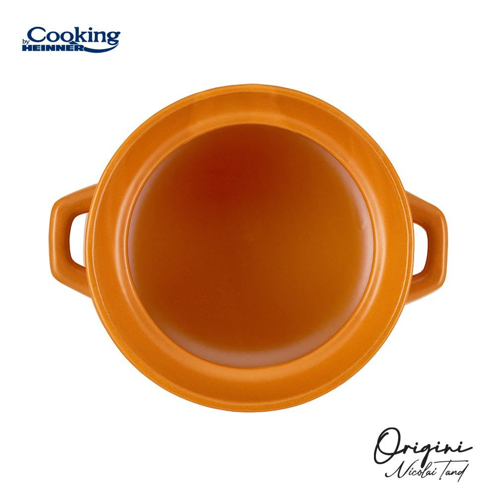 OALA CERAMICA CU CAPAC, 19x19.5 CM, 6 L, NICOLAI TAND, ORIGINI, COOKING BY HEINNER