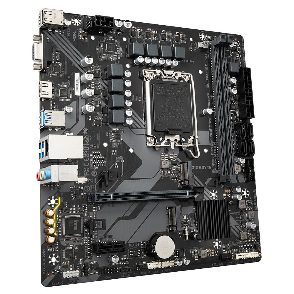 Placa de baza Gigabyte B760M H, Socket 1700, DDR4, Micro-ATX