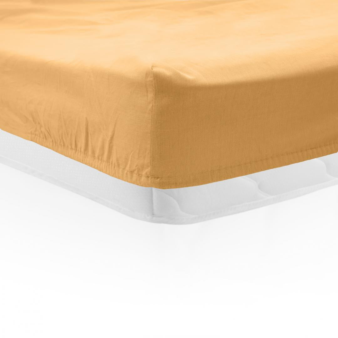 CEARCEAF PAT CU ELASTIC 140X200 CM GALBEN PAL