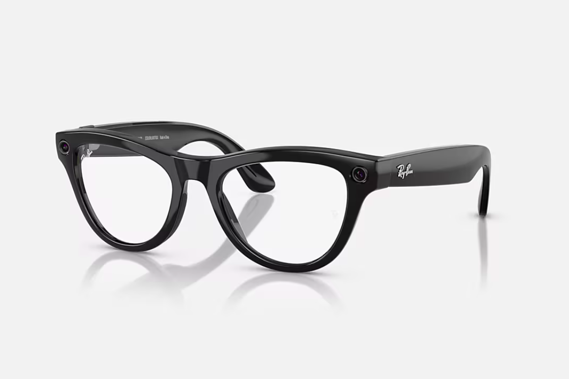 Ray-Ban Meta Skyler AI Glasses Shiny Black/Transitions Amethyst