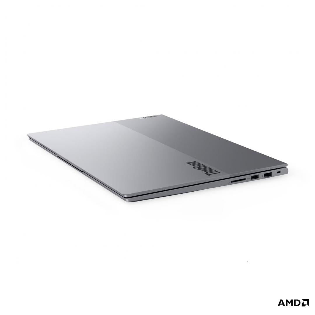 Laptop ThinkBook 14 G9 AHP; 14" WUXGA (1920x1200) IPS 400nits Anti- glare, 45% NTSC, 60Hz; AMD Ryzen™ 7 250 (8C / 16T, 3.3 / 5.1GHz, 8MB L2 / 16MB L3); Video Integrated AMD Radeon™ 780M Graphics; RAM 2x 16GB SO- DIMM DDR5-5600; 512GB SSD M.2 2242 PCIe® 4.0x4 NVMe®, Optical: no ODD; SD Card Reader