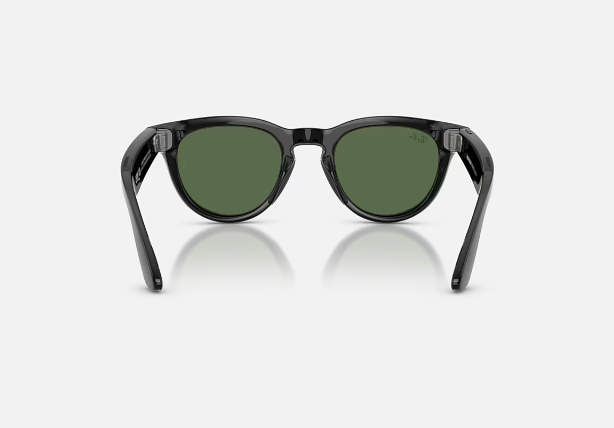RayBan Meta HEADLINER Low Bridge Fit - Shinny Black - G-15 Green GEN2