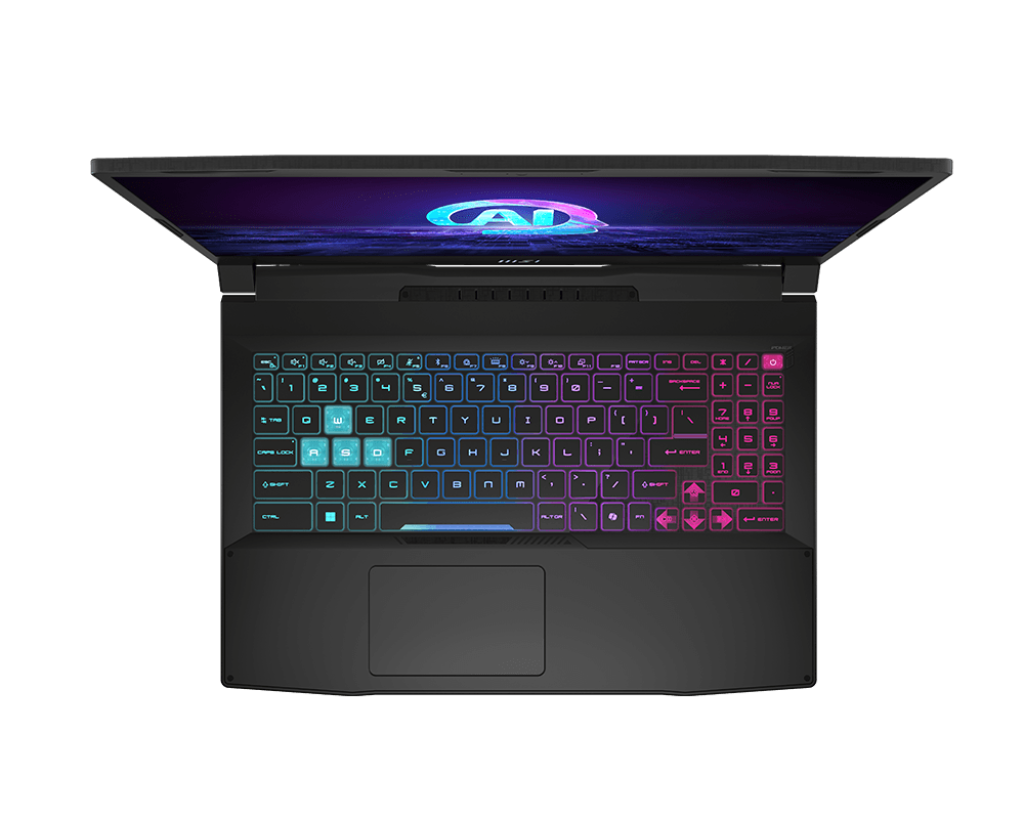Laptop MSI Gaming Katana A15 AI B8VE-631XRO, 15.6" FHD (1920x1080), 144Hz, IPS-Level, AMD Ryzen™ 9 8945HS Processor with AMD XDNA™ a rchitecture, video dedicat NVIDIA GeForce RTX 4050 Laptop GPU 6GB GDDR6, RAM DDR5 8GB*2 (5600)MHz, SSD 512GB NVMe SSD PCIe Gen4, no ODD, No Card reader, 2x 2W Speaker