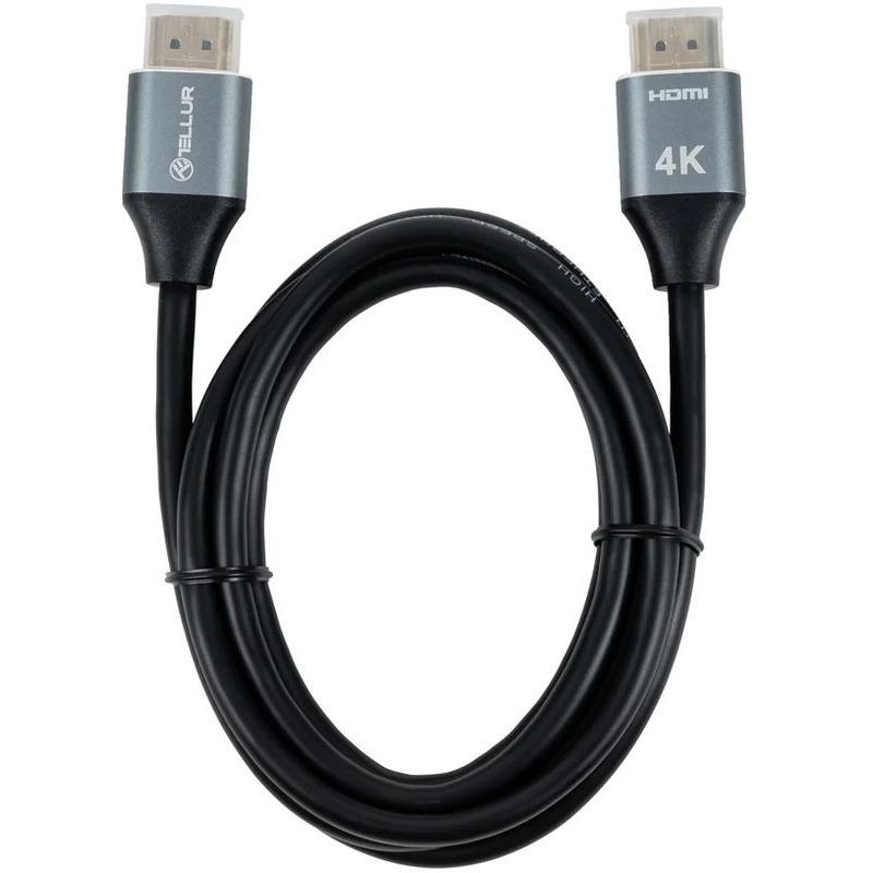 Cablu Tellur High Speed HDMI 2.0 4k, viteza 18Gbps, plug-plug, tata- tata, lungime cablu 1.5m, negru