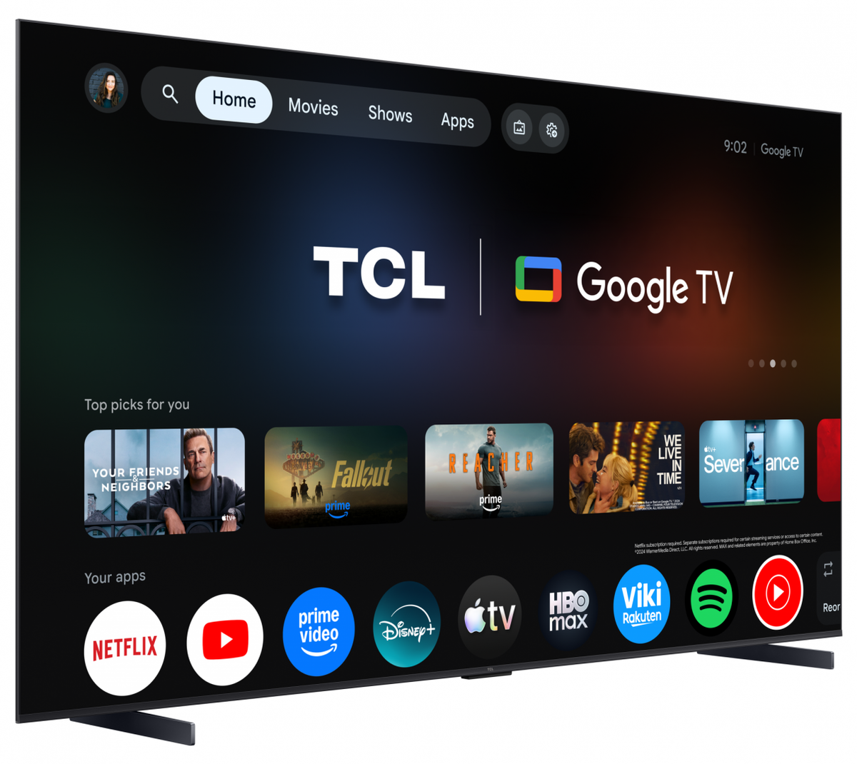 Televizor TCL SQD-MiniLED 98MSQLED80L, 248 cm, Smart Google TV, 4K, Onkyo (Model 2026)