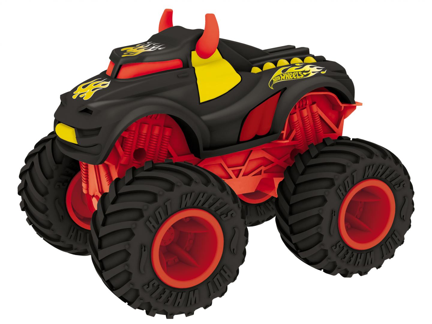MASINA CU LUMINI SI SUNETE, REV TREDZ ROSU, HOT WHEELS
