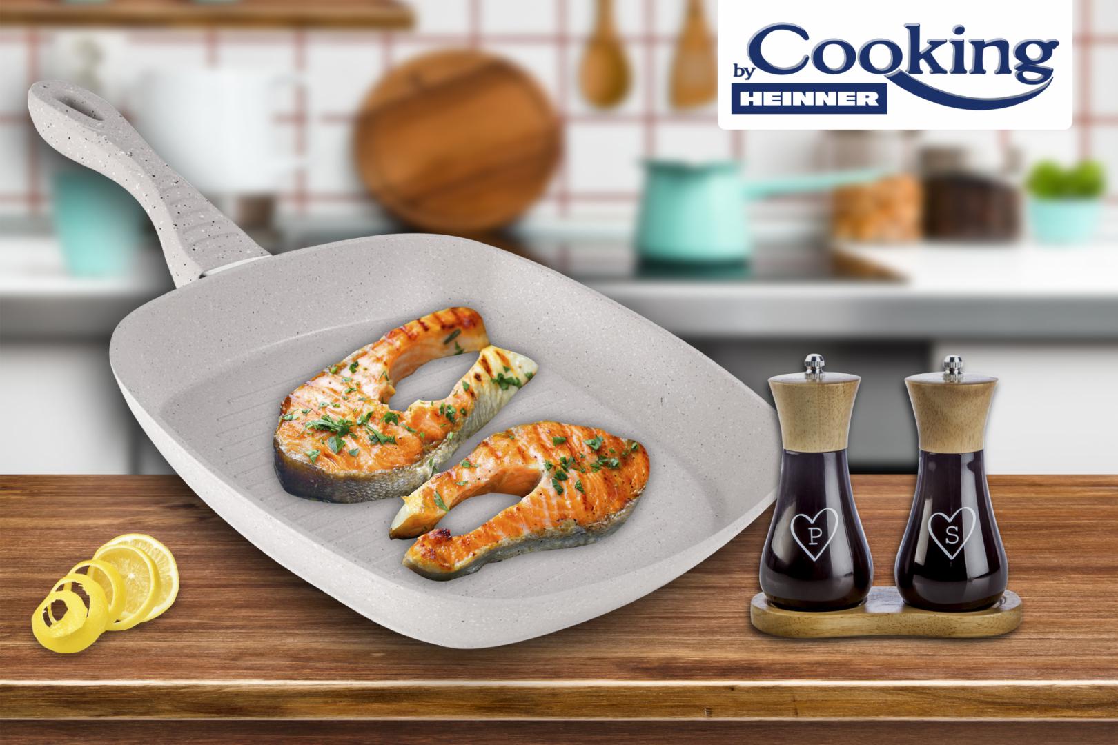 TIGAIE GRILL ALUMINIU+CAPAC 28x4 CM, MOZAIK, COOKING BY HEINNER